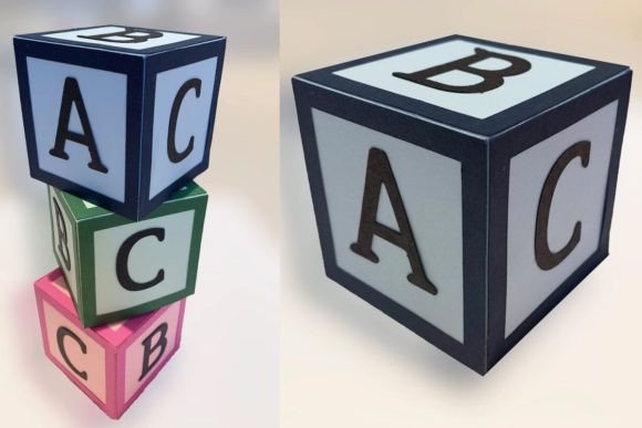 3D Letters Alphabet Blocks A-Z