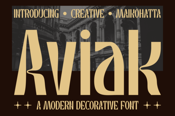 Aviak: A Bold and Experimental Typeface for Creative Projects