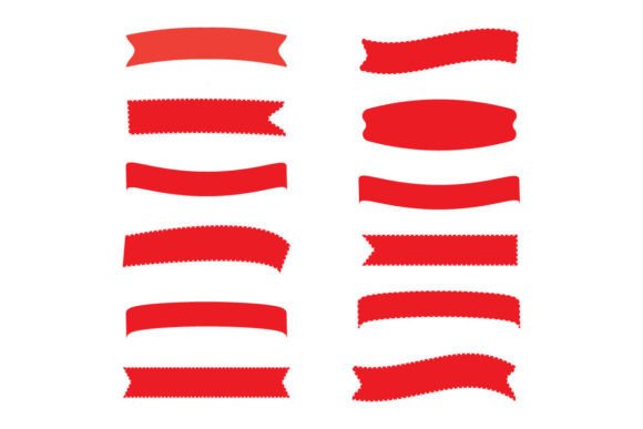 Elegance Glossy Red Ribbon Vector