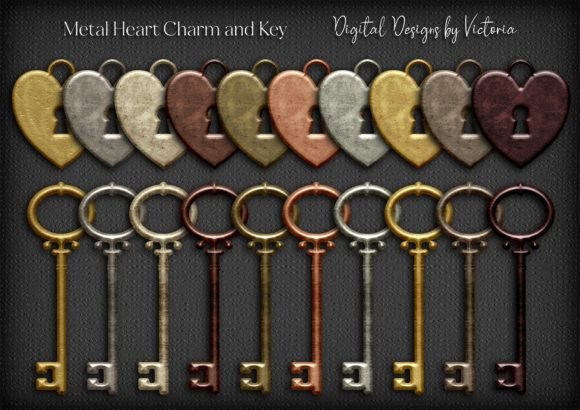 Enhancing Creativity with the Metal Heart Charm and Key Set