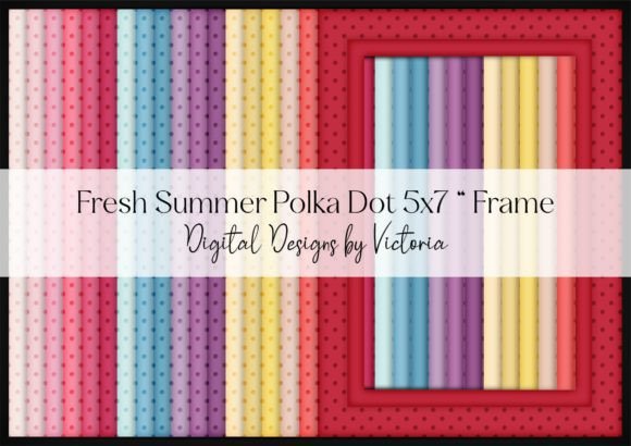 Fresh Summer Polk Dot 5x7 Inch Frame