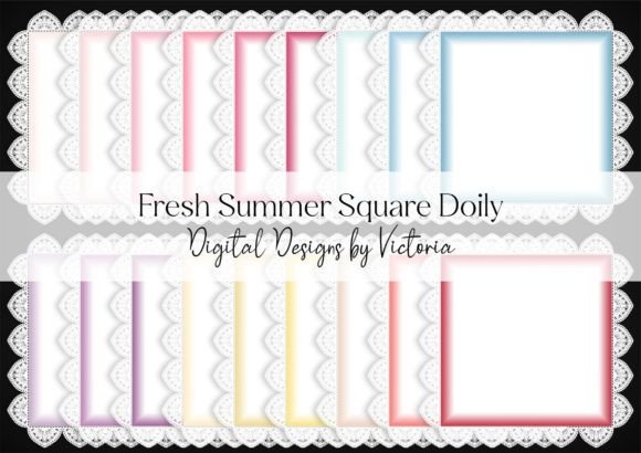 Fresh Summer Square Doily for Creative Projects