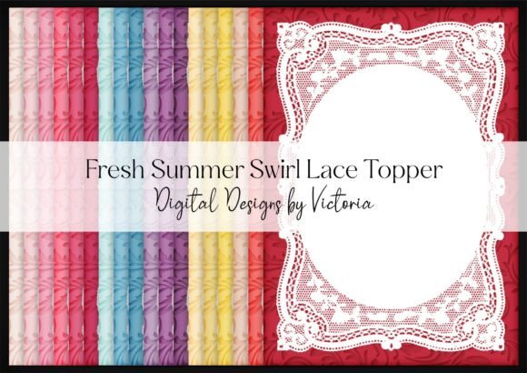 Fresh Summer Swirl Lace Topper: A Versatile Creative Asset for Craft Enthusiasts