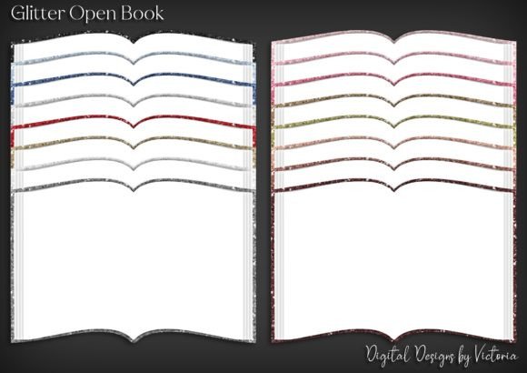 Glitter Open Book: Sparkle for Your Designs