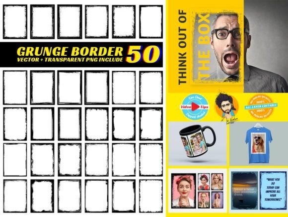 Grunge Border: A Versatile Design Resource for Creative Professionals