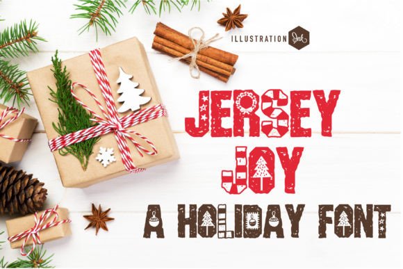 Jersey Joy: A Festive Twist on a Hand-Crafted Font