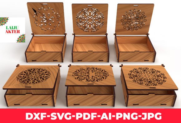 Ornaments Wooden Gift Box Laser Cut 01