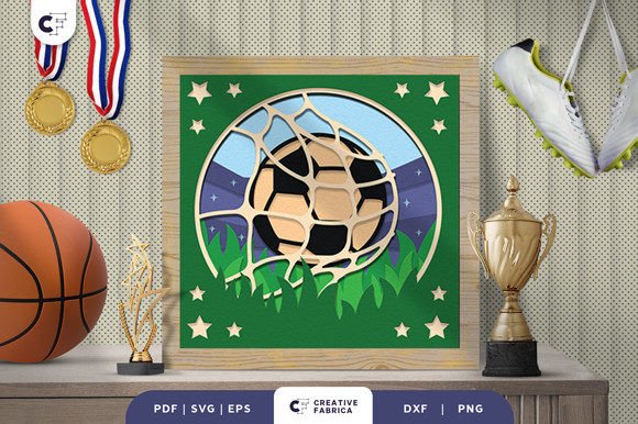 Soccer Goal Paper Cutting Light Box: A Creative Way to Capture Victory