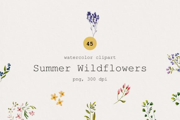 Watercolor Summer Floral Clipart: A Versatile Resource for Creative Projects