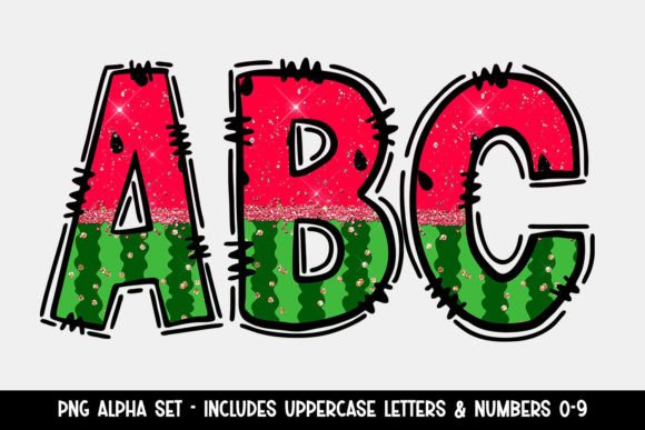 Watermelon Doodle Letter Alphabet: A Creative Tool for Every Project